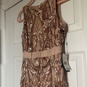 Rose gold sequin dress